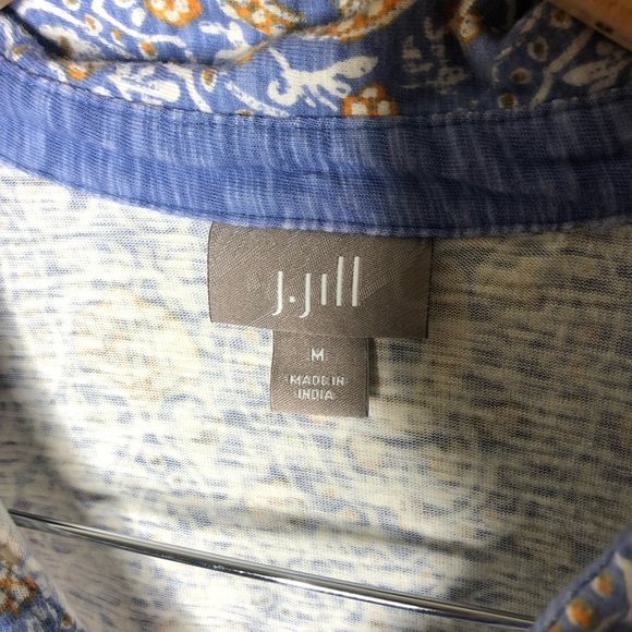 J Jill multi color printed button up lightweight shirt - Picture 2 of 3